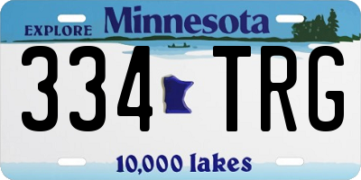 MN license plate 334TRG