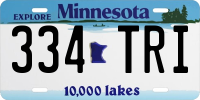 MN license plate 334TRI