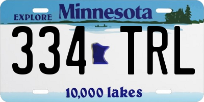 MN license plate 334TRL