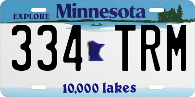 MN license plate 334TRM