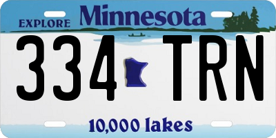 MN license plate 334TRN