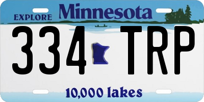 MN license plate 334TRP