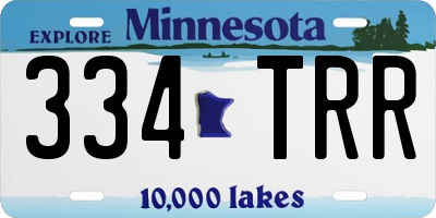 MN license plate 334TRR