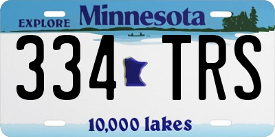 MN license plate 334TRS