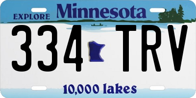 MN license plate 334TRV