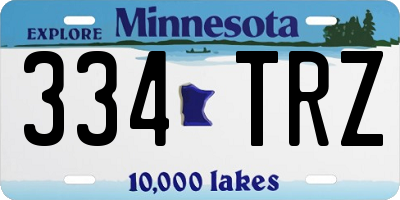 MN license plate 334TRZ
