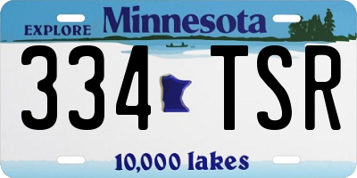 MN license plate 334TSR