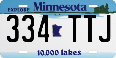 MN license plate 334TTJ