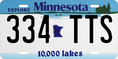 MN license plate 334TTS