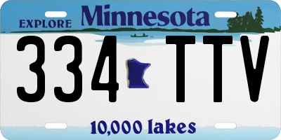 MN license plate 334TTV