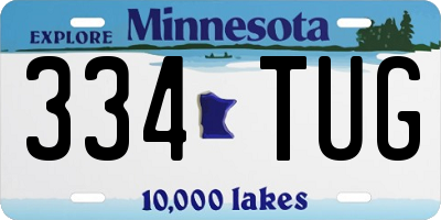 MN license plate 334TUG