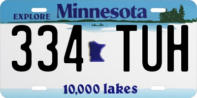 MN license plate 334TUH