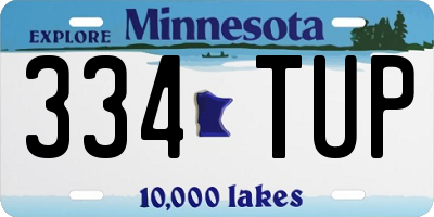 MN license plate 334TUP