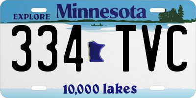MN license plate 334TVC