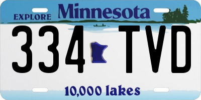 MN license plate 334TVD