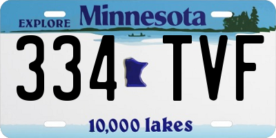 MN license plate 334TVF