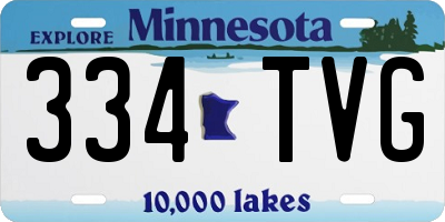 MN license plate 334TVG