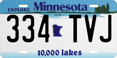MN license plate 334TVJ