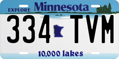 MN license plate 334TVM