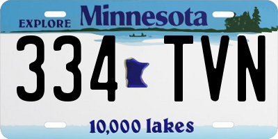 MN license plate 334TVN