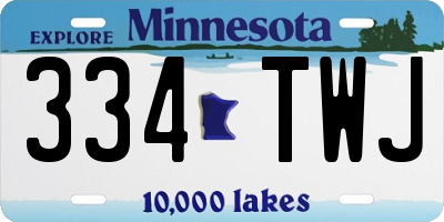 MN license plate 334TWJ