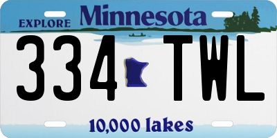 MN license plate 334TWL