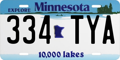 MN license plate 334TYA