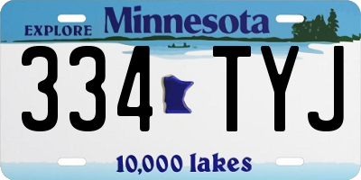 MN license plate 334TYJ