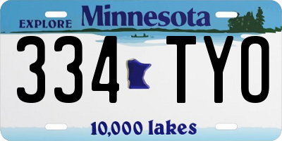 MN license plate 334TYO