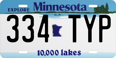 MN license plate 334TYP