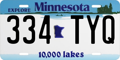 MN license plate 334TYQ