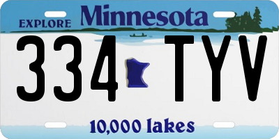 MN license plate 334TYV
