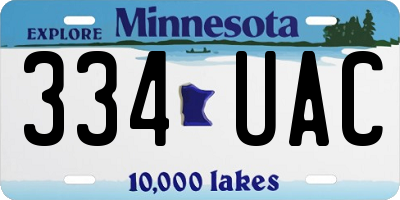 MN license plate 334UAC