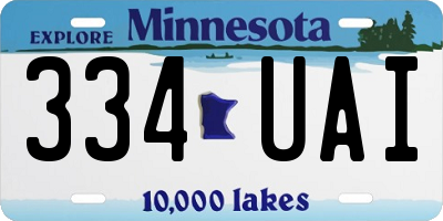 MN license plate 334UAI