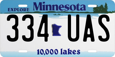 MN license plate 334UAS