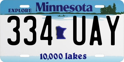 MN license plate 334UAY