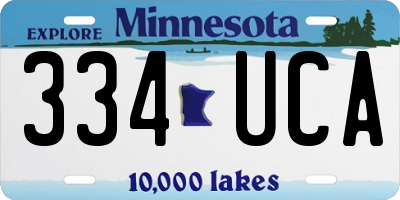 MN license plate 334UCA