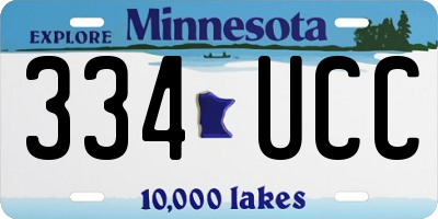 MN license plate 334UCC