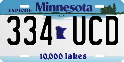 MN license plate 334UCD