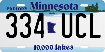 MN license plate 334UCL