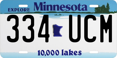 MN license plate 334UCM