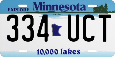 MN license plate 334UCT
