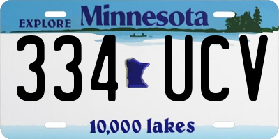 MN license plate 334UCV