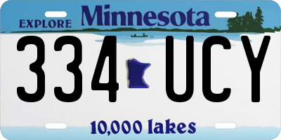 MN license plate 334UCY