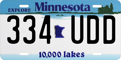 MN license plate 334UDD