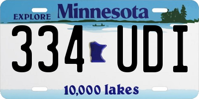 MN license plate 334UDI