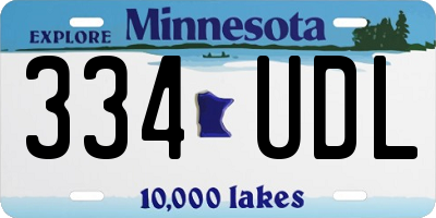 MN license plate 334UDL
