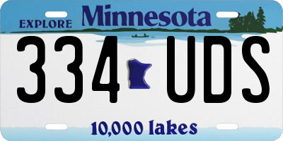 MN license plate 334UDS