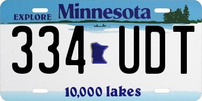 MN license plate 334UDT