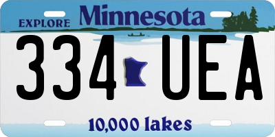MN license plate 334UEA
